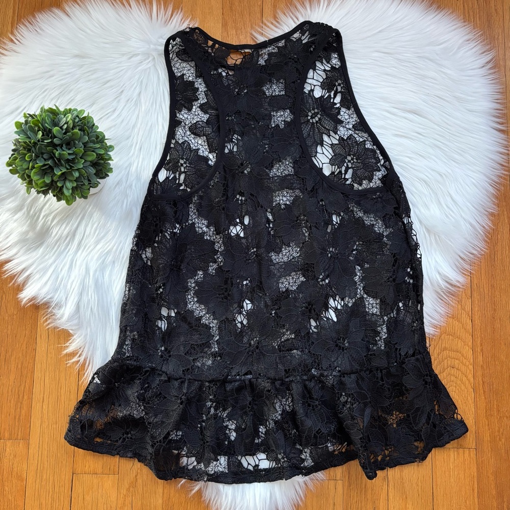 Black Crochet Miken Swim Coverup Dress - Picture 3 of 4